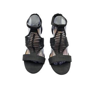 Torrid Women's Strappy Heels Black Size 8 NWTBack Zipper 2.5 inch Heel‎